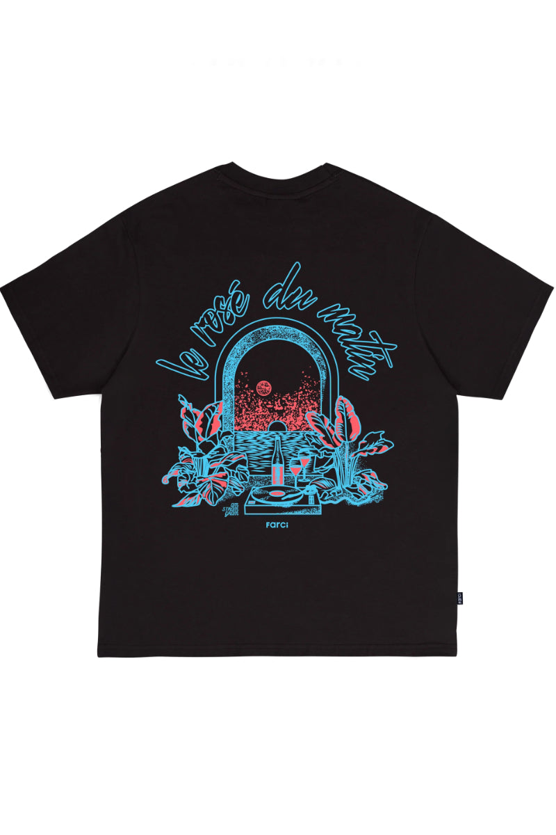T-shirt Farci Rose noir