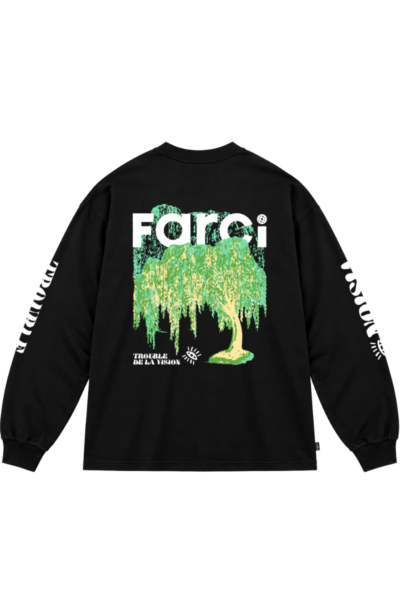 T-shirt manches longues Farci Saule noir