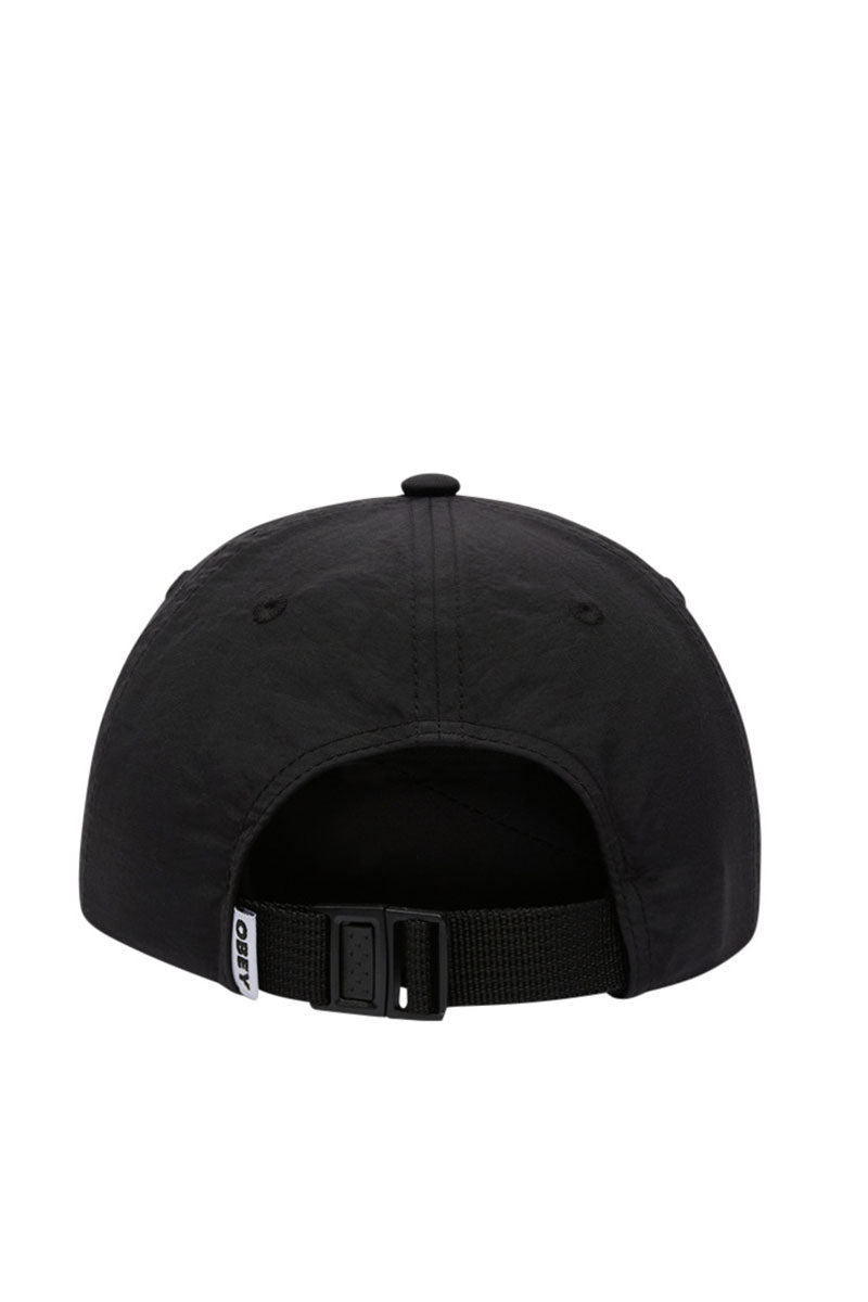 OBEY SCRIPT NYLON 6 PANEL CAP Black