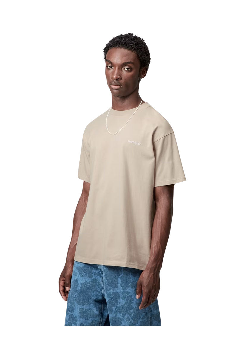 CARHARTT WIP SCRIPT EMBROIDERY T-SHIRT Fleur de Sel / White (Copie)