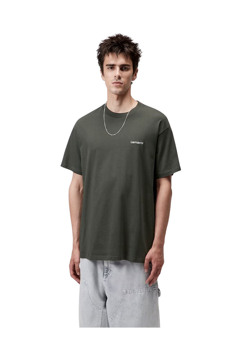CARHARTT WIP SCRIPT EMBROIDERY T-SHIRT Opuntia / White
