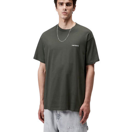 CARHARTT WIP SCRIPT EMBROIDERY T-SHIRT Opuntia / White