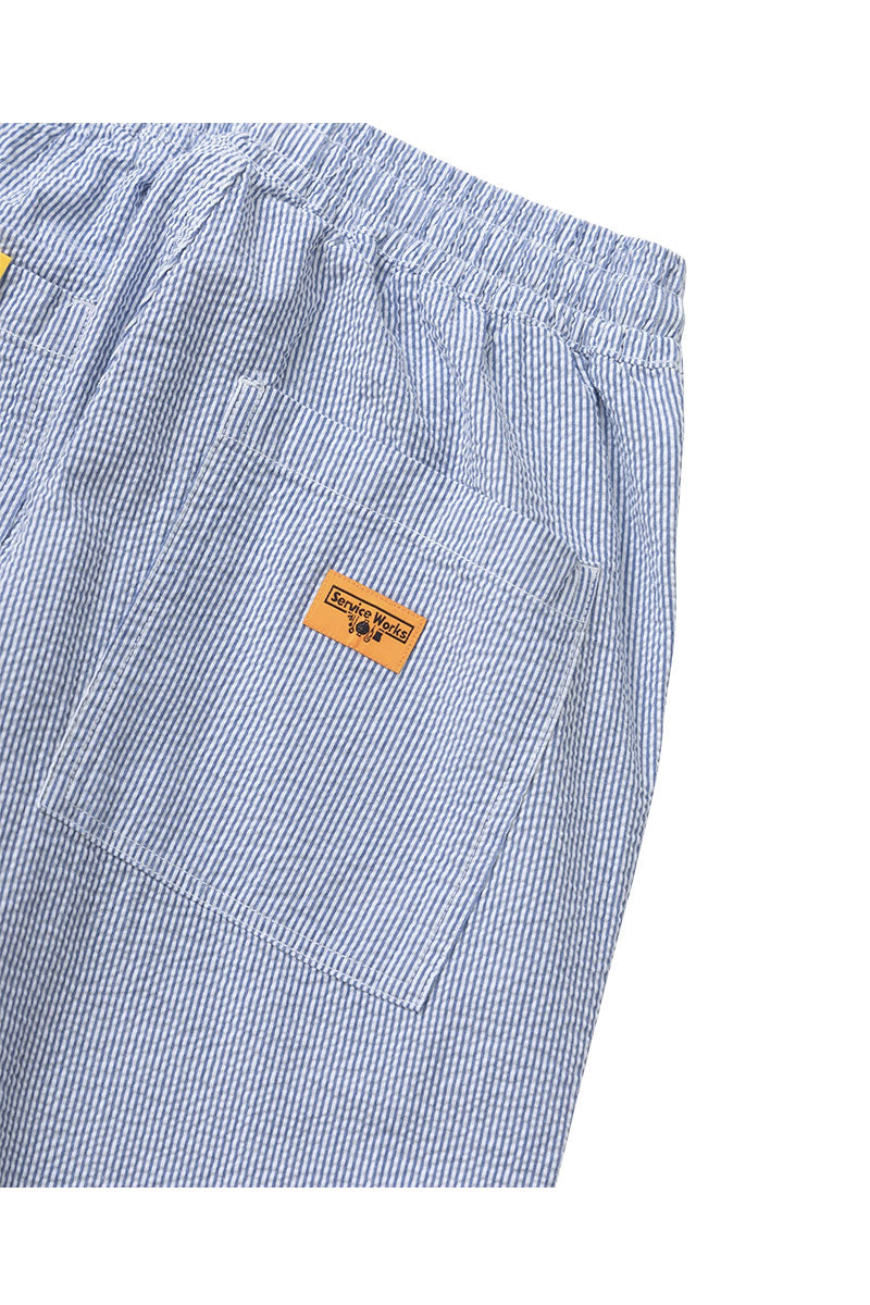 SERVICE WORKS SEERSUCKER CHEF PANTS Navy Stripe