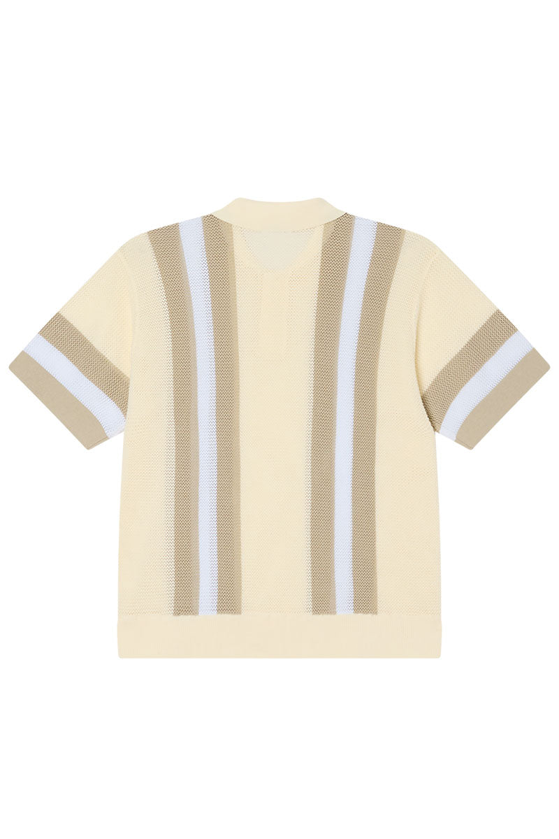 OBEY SETH POLO SWEATER Unbleached Multi