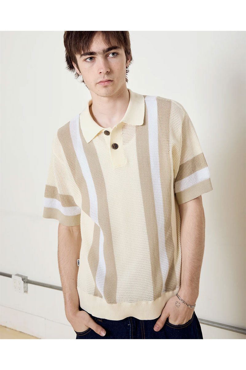 OBEY SETH POLO SWEATER Unbleached Multi