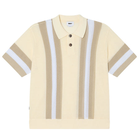 OBEY SETH POLO SWEATER Unbleached Multi