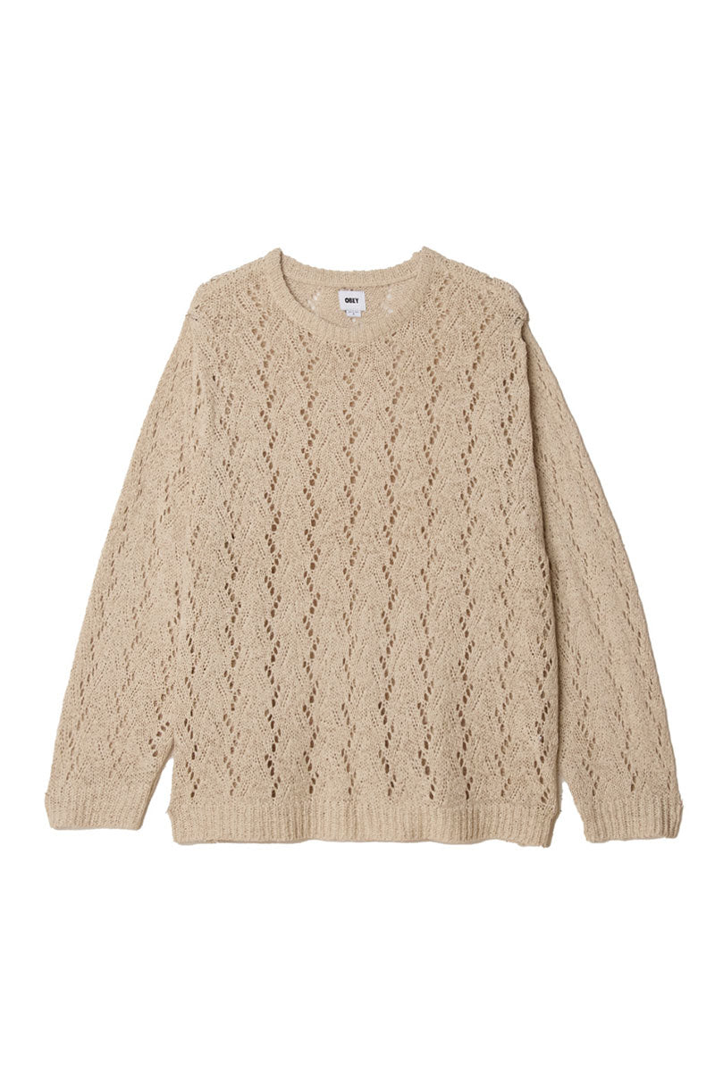 OBEY SHIMODA TAPE YARN SWEATER Natural