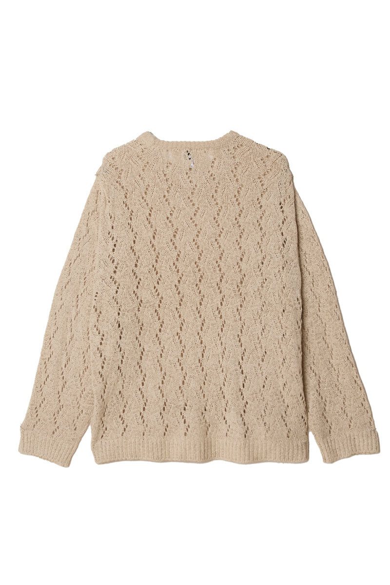 OBEY SHIMODA TAPE YARN SWEATER Natural