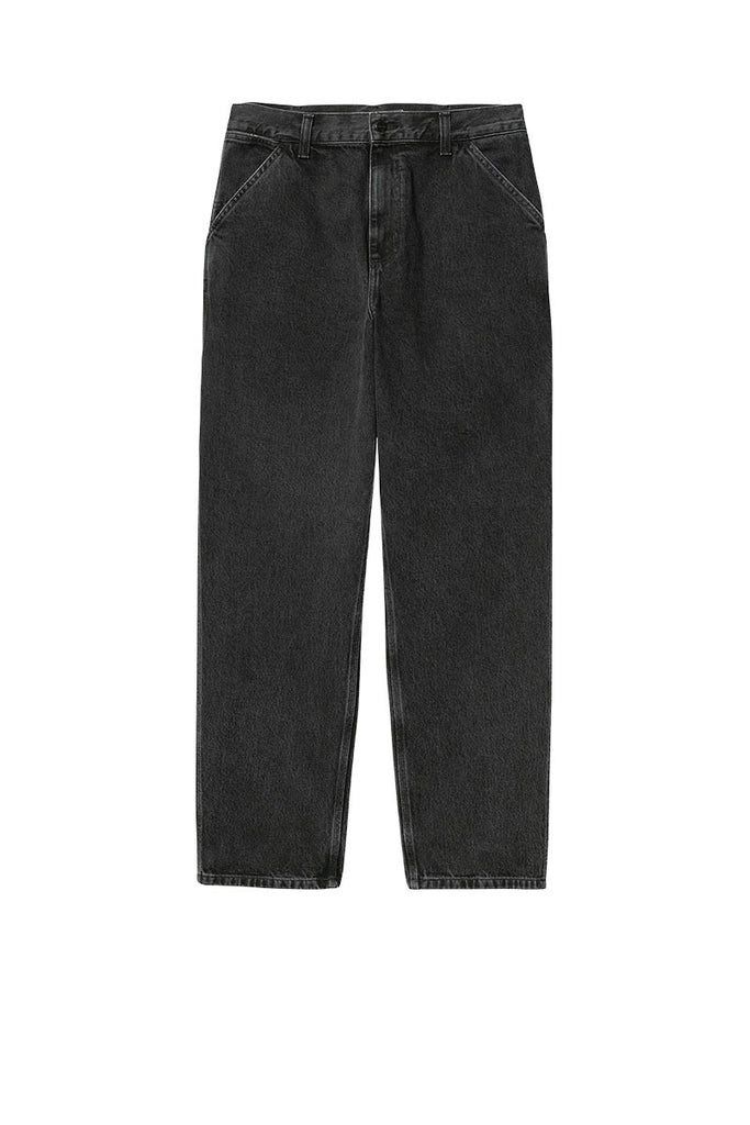 CARHARTT WIP SINGLE KNEE PANT Black Stone Washed