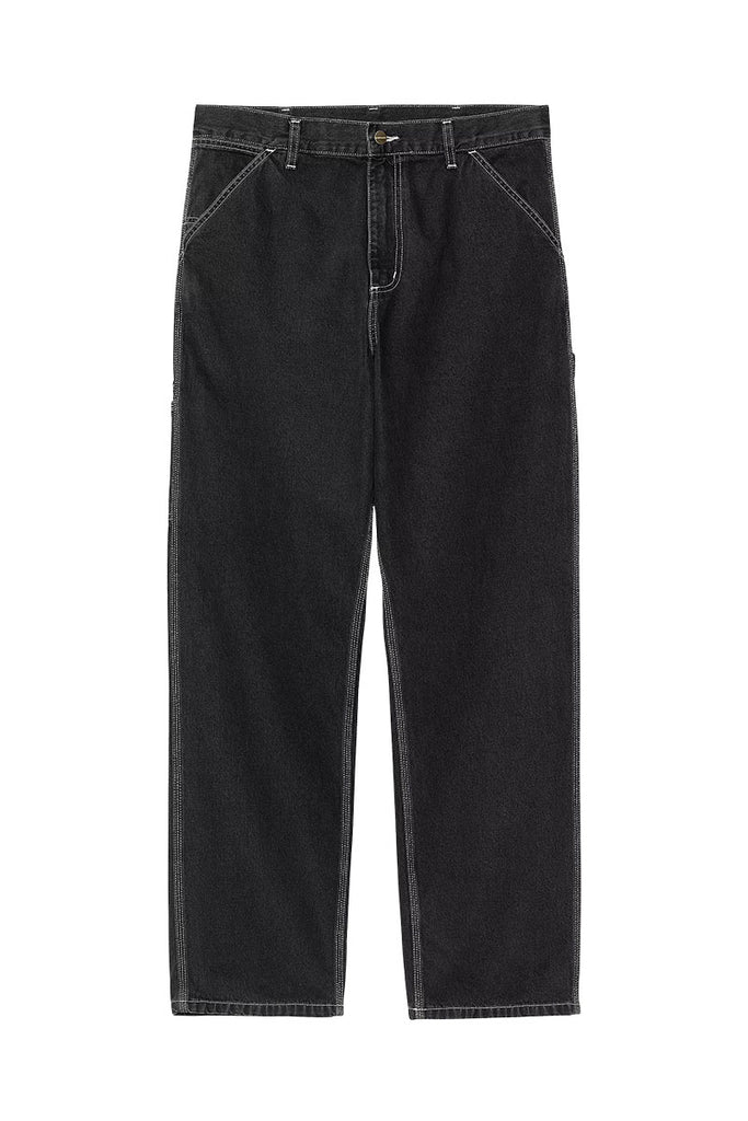 CARHARTT WIP SINGLE KNEE PANT HEART PATCH Black Rinsed