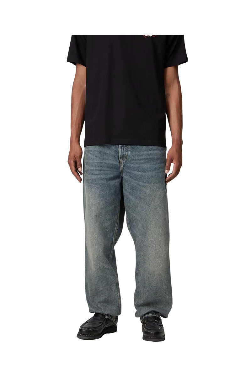 CARHARTT WIP SINGLE KNEE PANT Blue Worn Used Wash