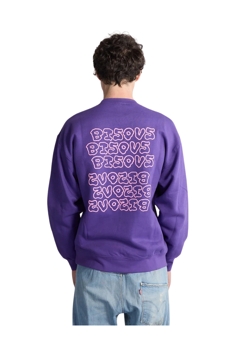 BISOUS SKATEBOARDS SLIME CREWNECK Purple