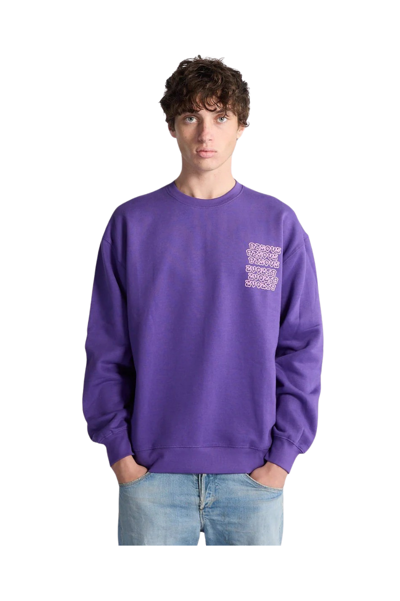 BISOUS SKATEBOARDS SLIME CREWNECK Purple