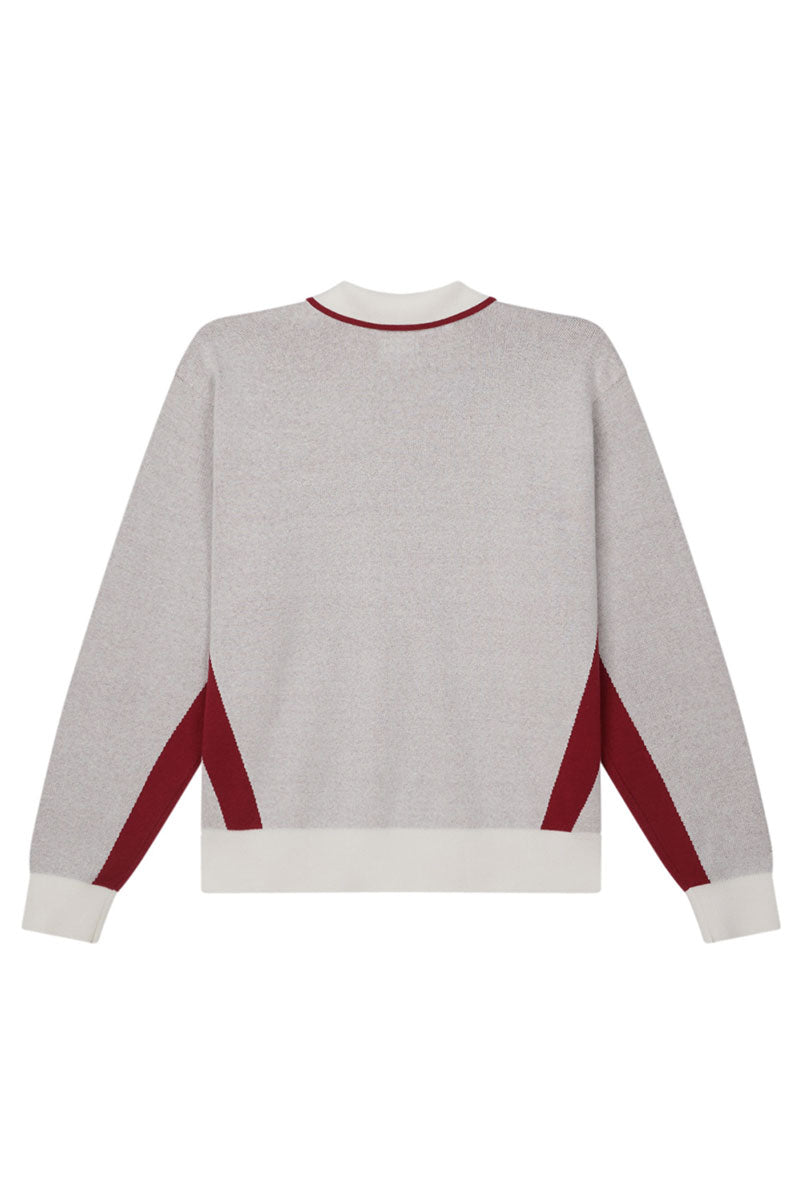 OBEY SOCCER POLO SWEATER White Multi