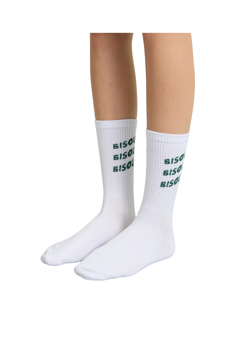BISOUS SKATEBOARDS SOCKS SONICS White / Green