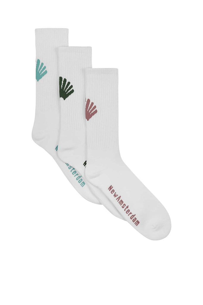 NEW AMSTERDAM LOGO SOCKS 3-PACK White