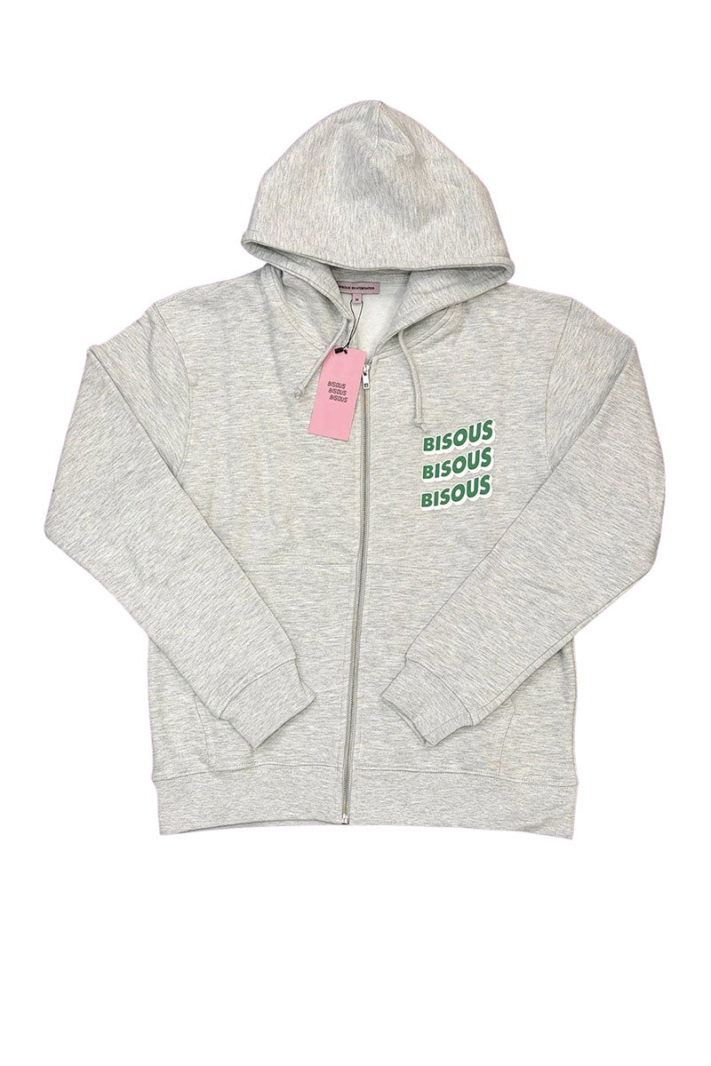 BISOUS SKATEBOARDS SONIC ZIPPER HOODIE Sport Grey