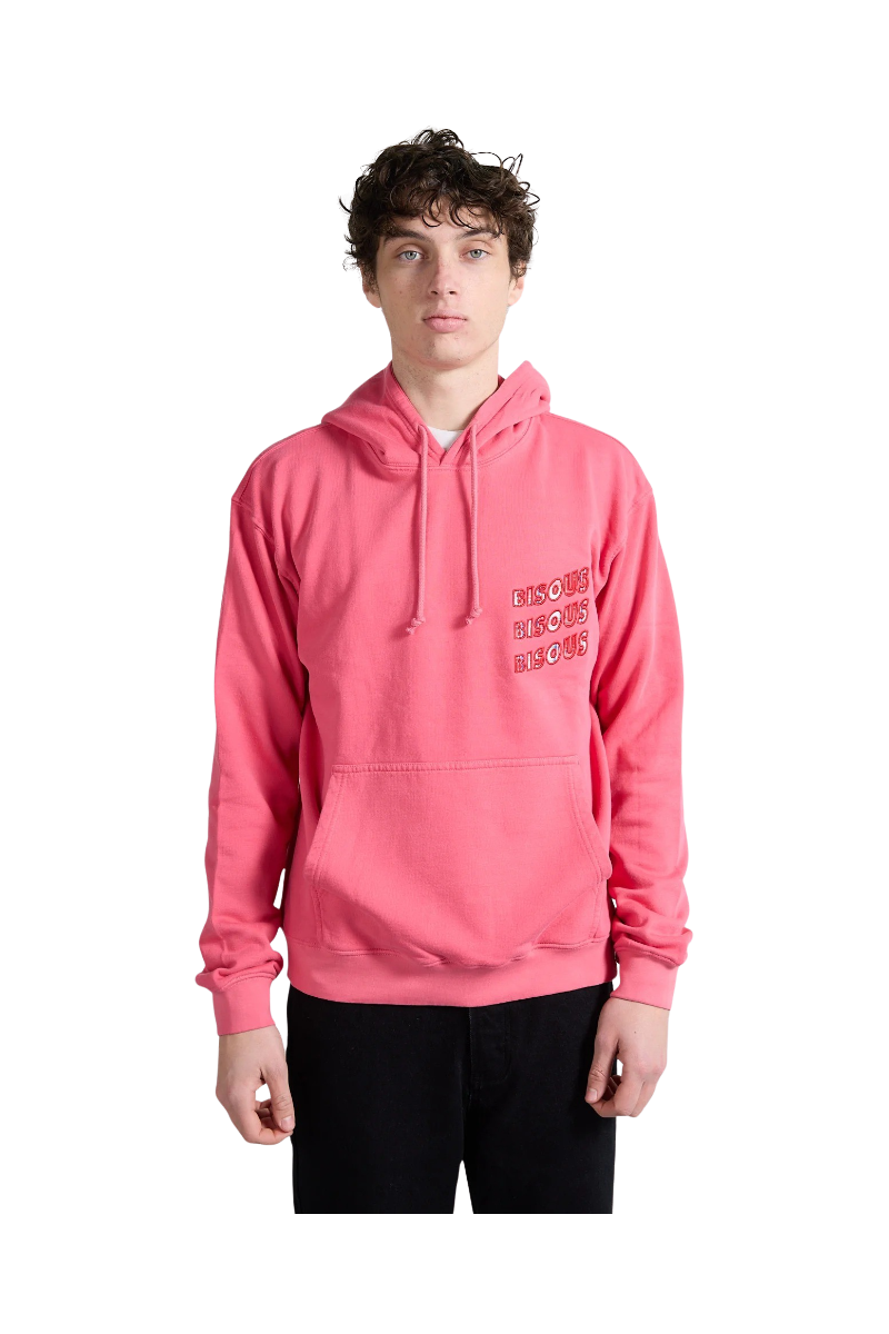 BISOUS SKATEBOARDS SONICS APPLICATION HOODIE Pink