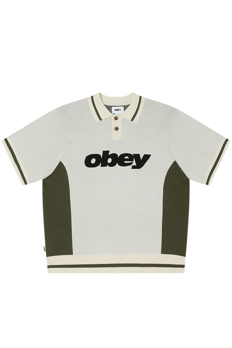 OBEY SPORT POLO SWEATER Unbleached Multi