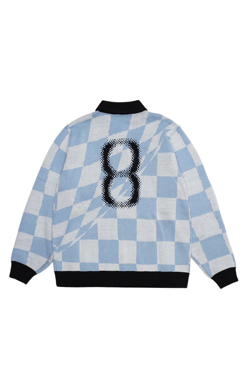 JACKER SQUARE KNIT POLO Blue