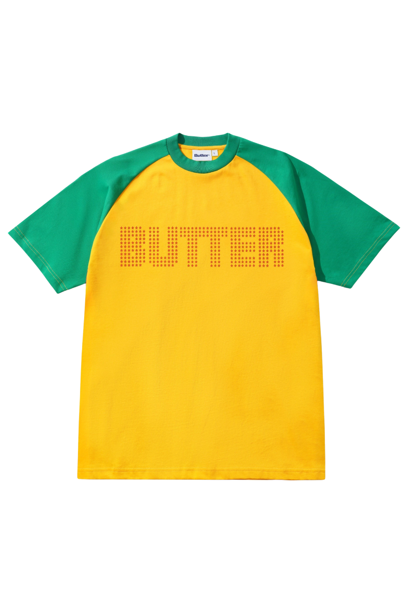 BUTTER STARS RAGLAN T-SHIRT Green / Gold