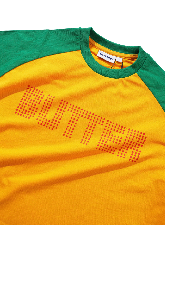 BUTTER STARS RAGLAN T-SHIRT Green / Gold