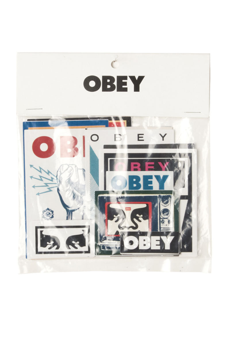 OBEY STICKER PACK 7 ASSORTED FW25