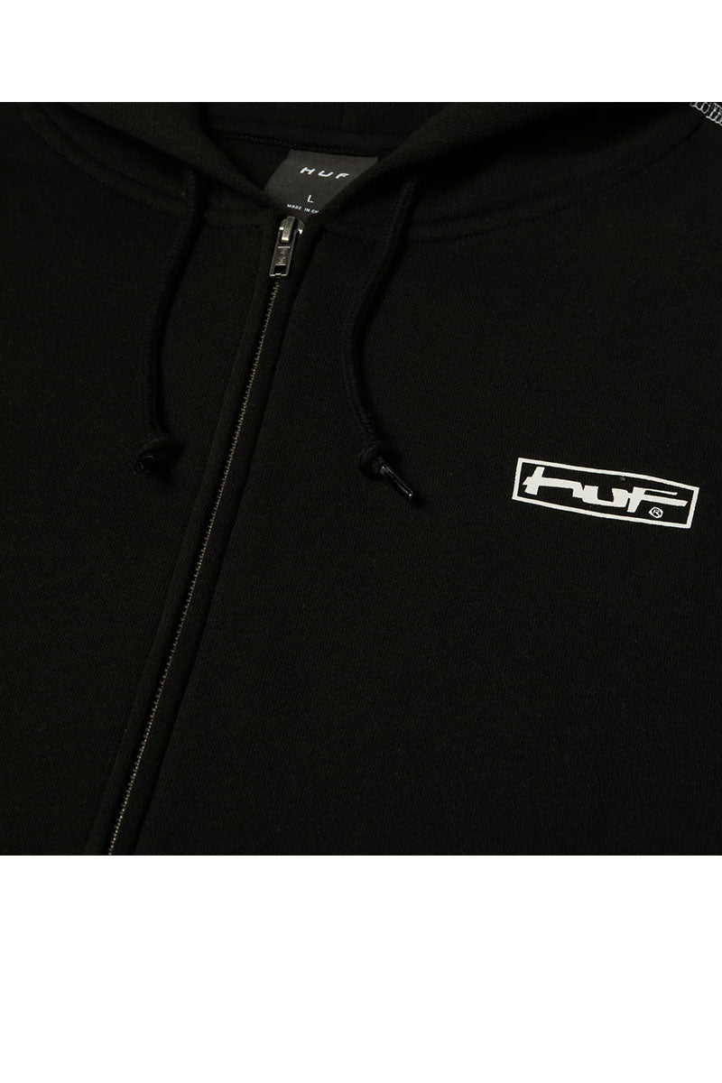 HUF STRETCH FULL-ZIP HOODIE Black