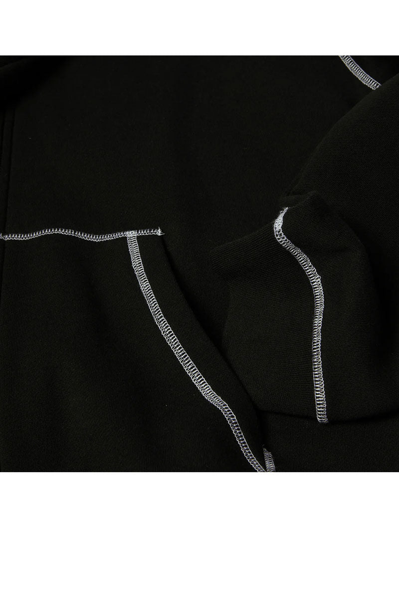 HUF STRETCH FULL-ZIP HOODIE Black