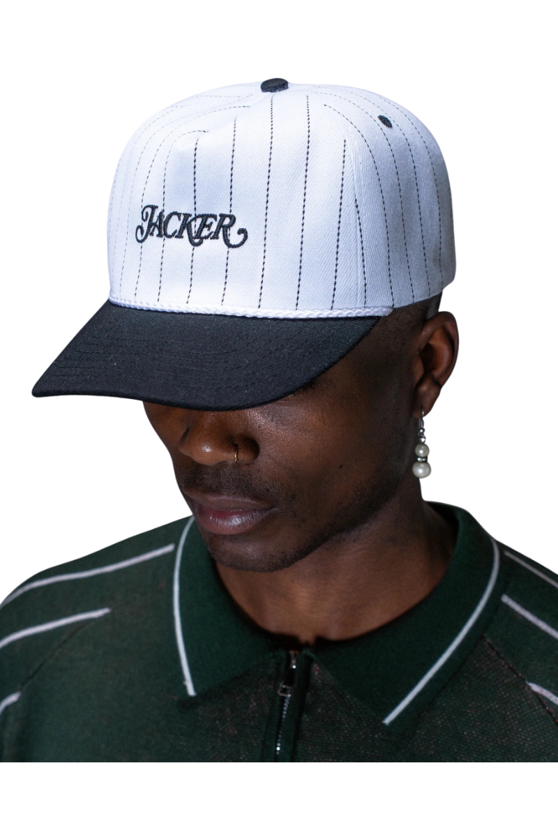 JACKER CLASSIC STRIPE SNAPBACK 5 PANEL Black / White