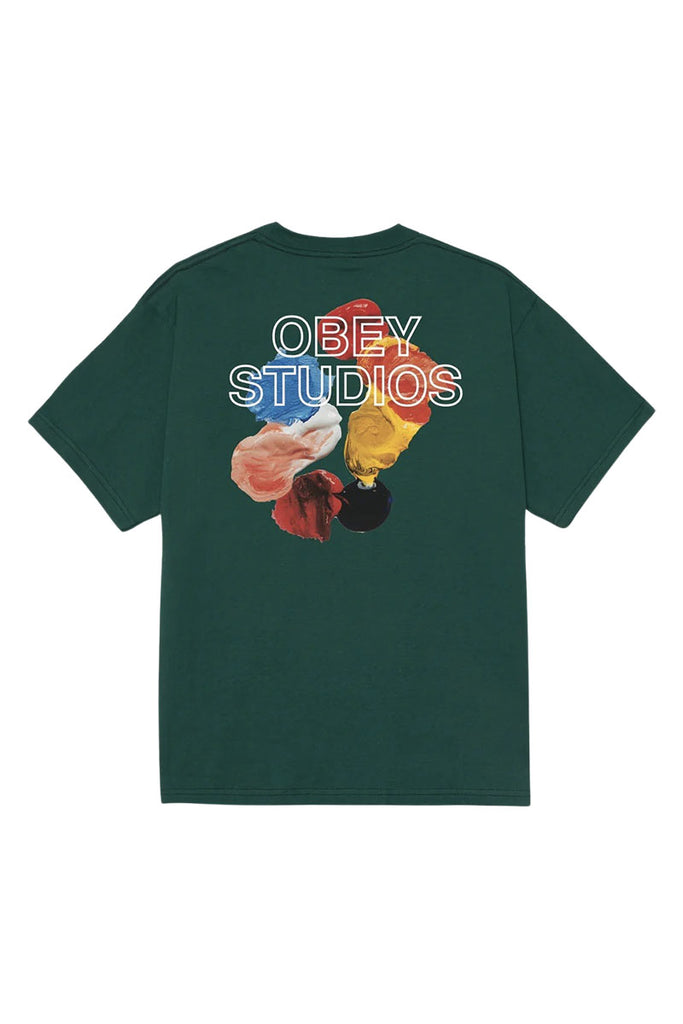 OBEY STUDIO PALETTE T-SHIRT Rain Forest