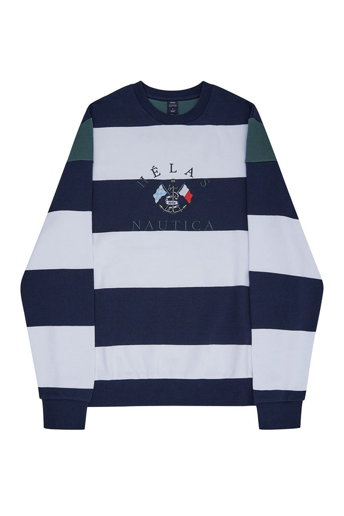 HELAS CAPS NAUTICA X HELAS CREWNECK Navy / White