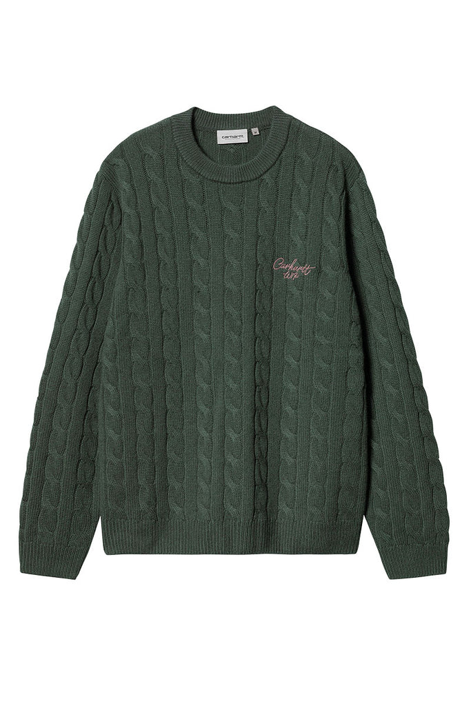 CARHARTT WIP SIGNATURE SWEATER Sycamore Tree / Dusty Rose