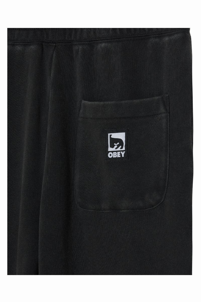 Obey Post Sweatpant Dusty Black Limo – view 3