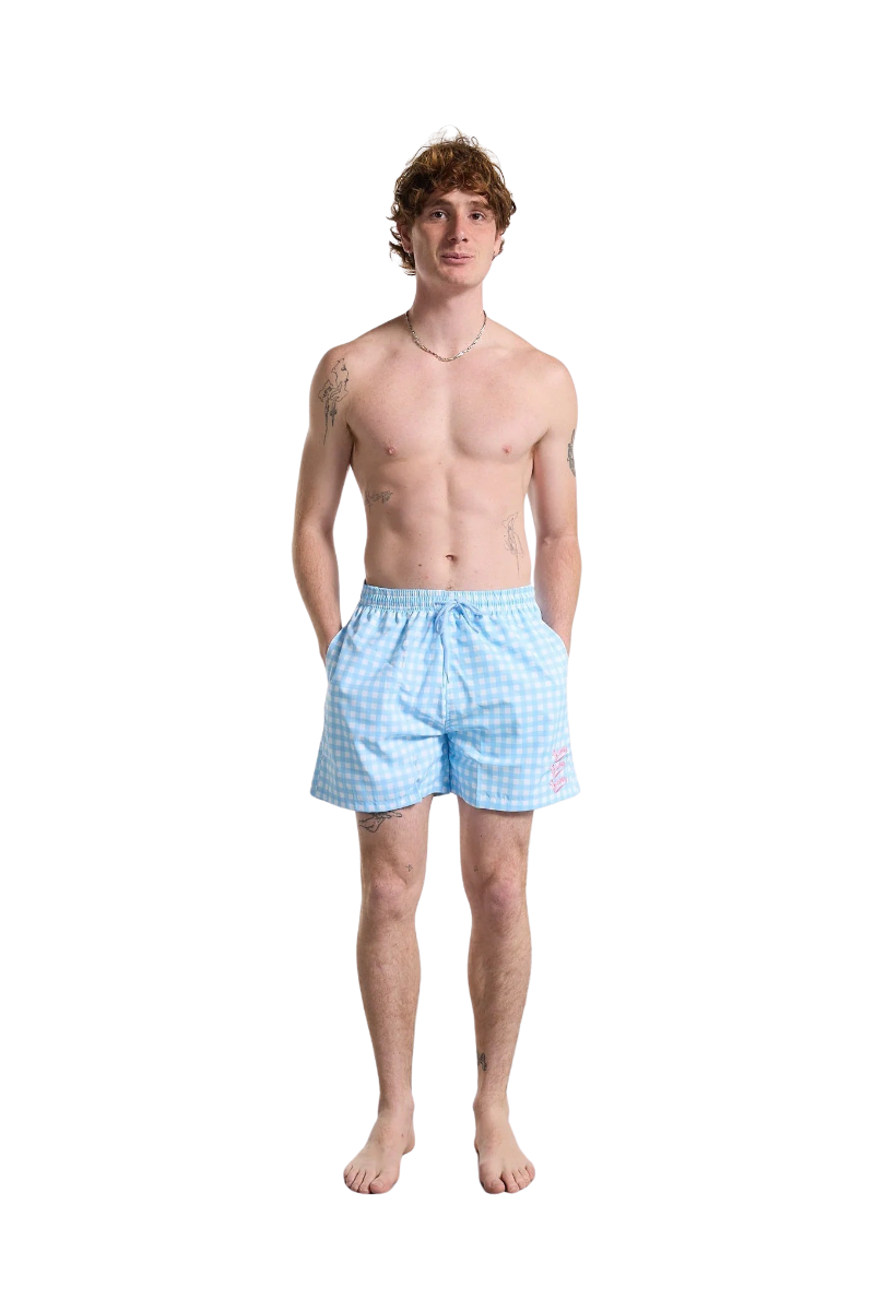 BISOUS SKATEBOARD SWIMSHORT GIANNI VICHY Blue