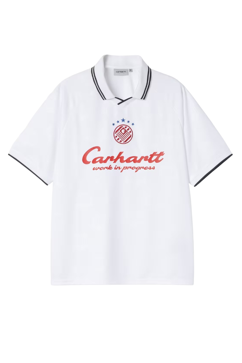 CARHARTT WIP TERRACE FOOTBALL T-SHIRT Heart Train Jacquard / White