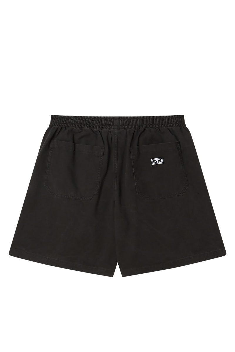 OBEY THEO EASY SHORT Black Faded Wash