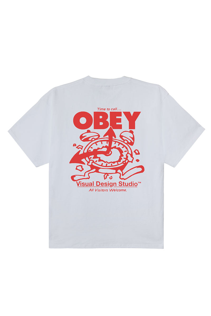 OBEY TIME TO CALL T-SHIRT White