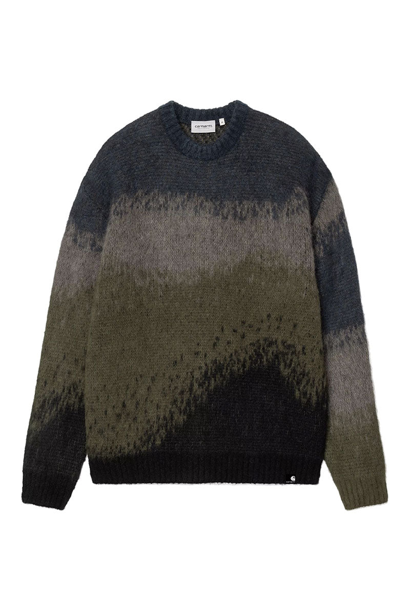 CARHARTT WIP TINLEY SWEATER Tinley Stripe / Jupiter