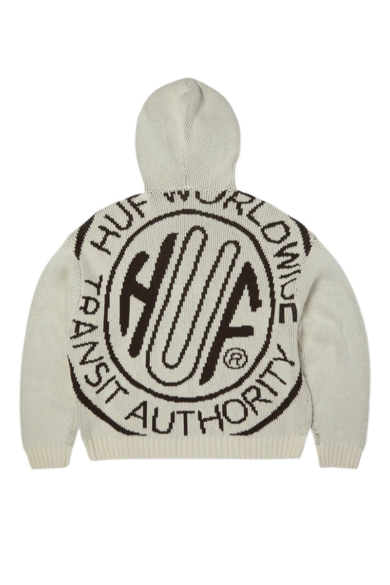 HUF TOKEN ZIP HOOD Bleach