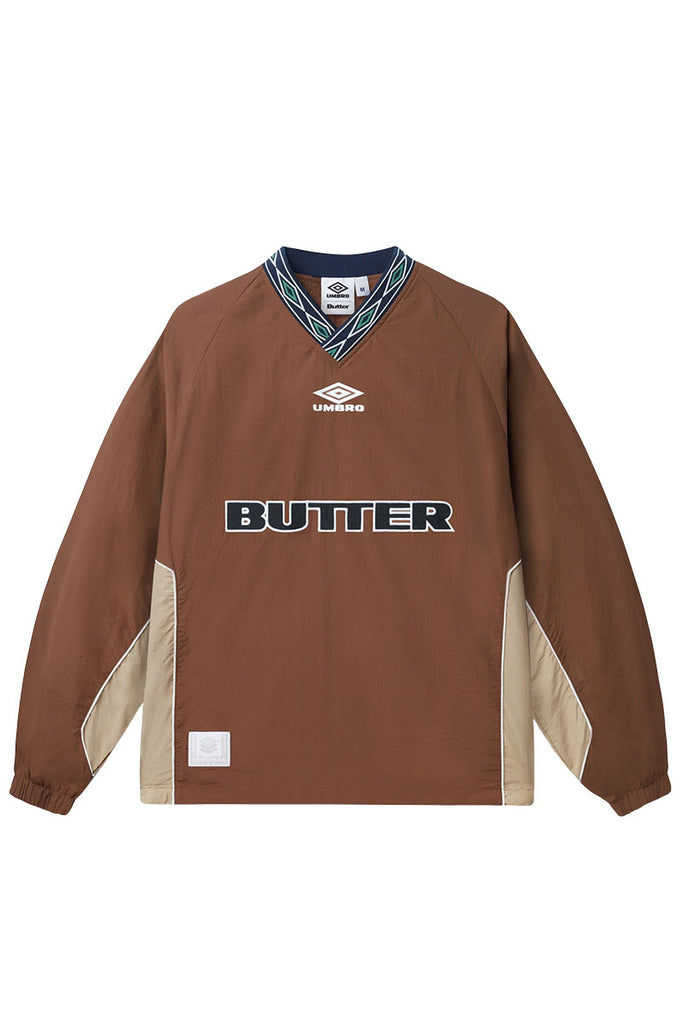 BUTTER x UMBRO TRAINY PULLOVER Chocolate / Tan