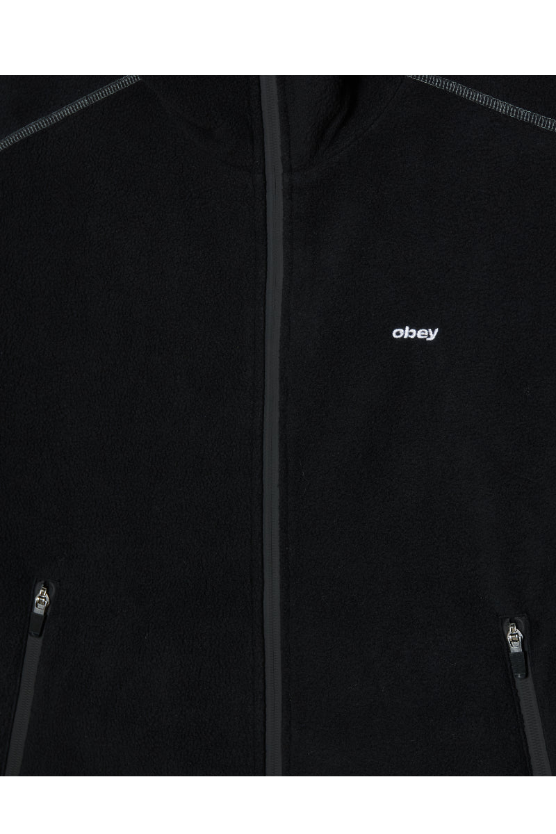 Veste polaire Obey Trek noire – vue 3