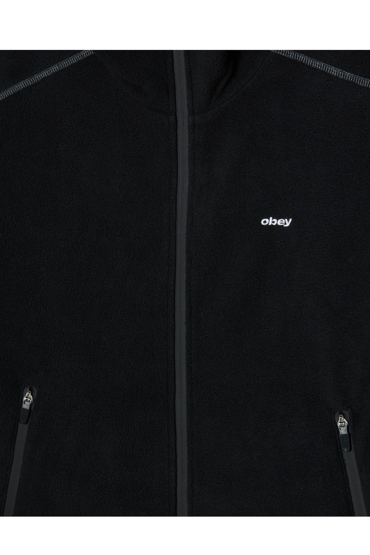 Veste polaire Obey Trek noire – vue 3