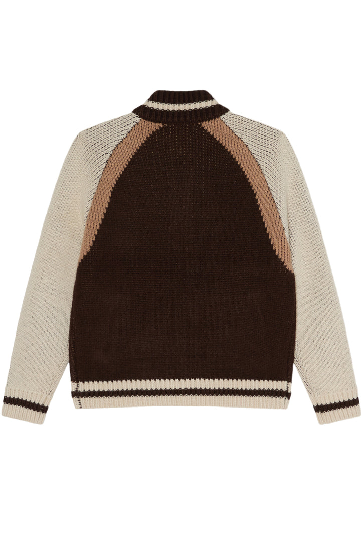 Obey Aven Zip Up Sweater Brown – view 2