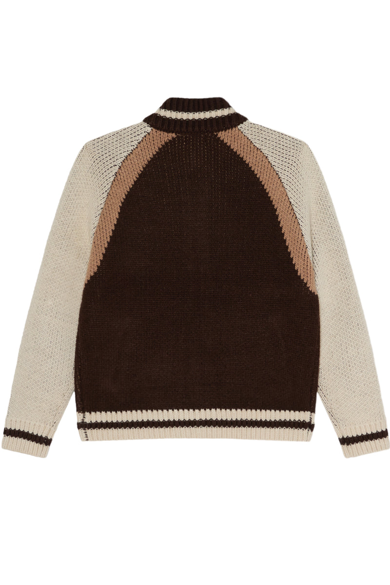 Gilet zippé Obey Aven marron – vue 2