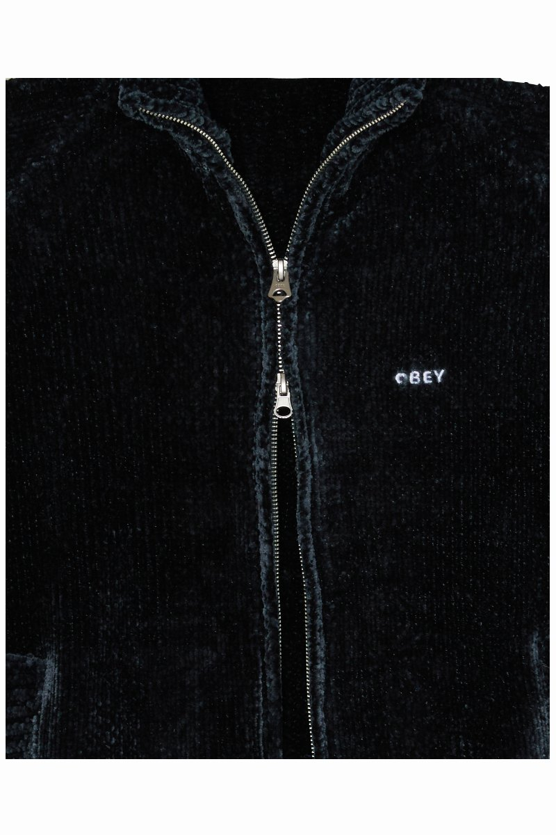 Obey Varen Zip Up Sweater Navy – view 2