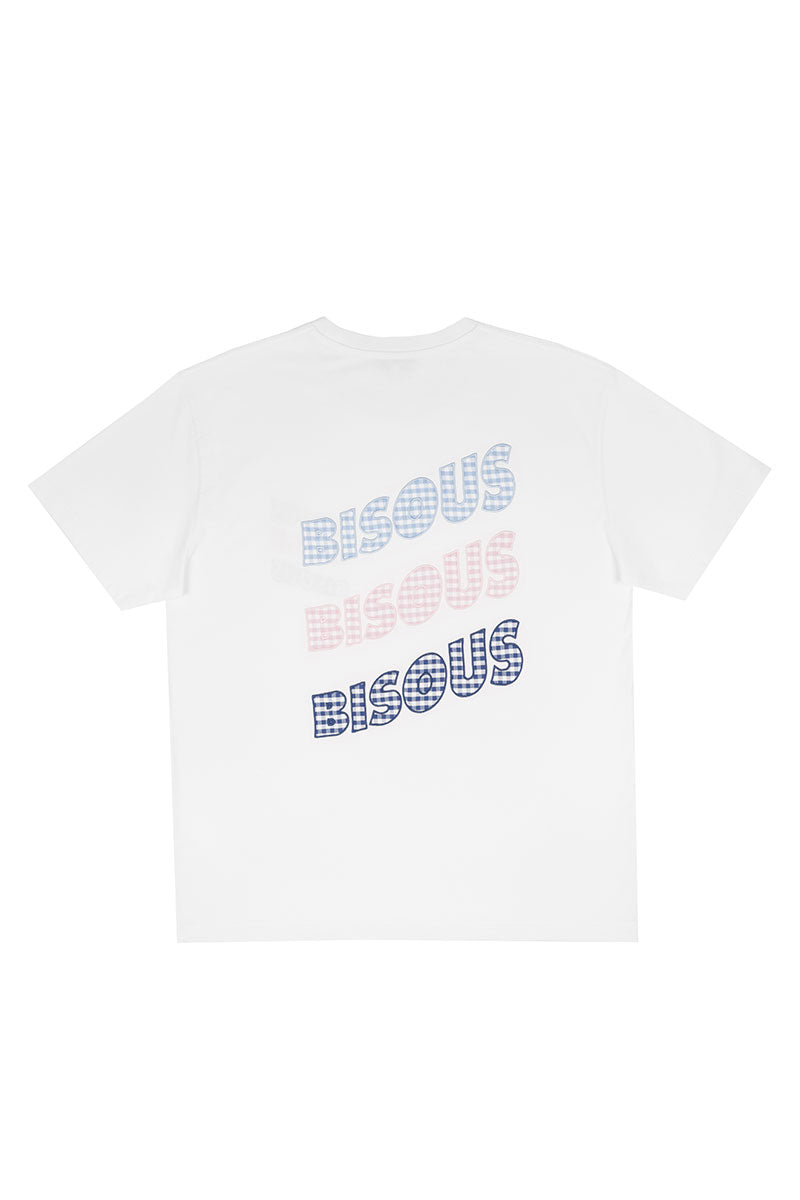 BISOUS SKATEBOARDS T-SHIRT SONICS VICHY White