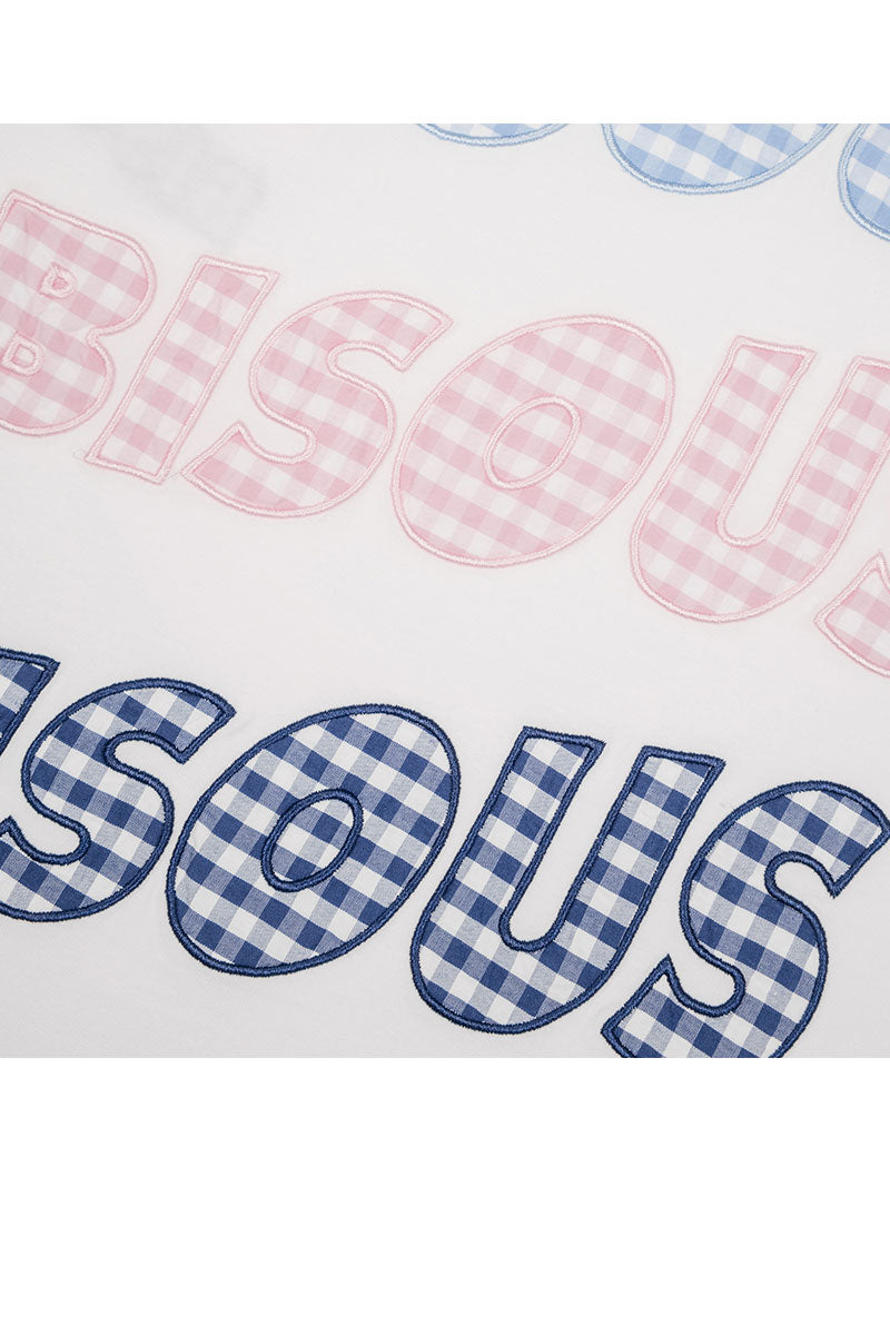 BISOUS SKATEBOARDS T-SHIRT SONICS VICHY White