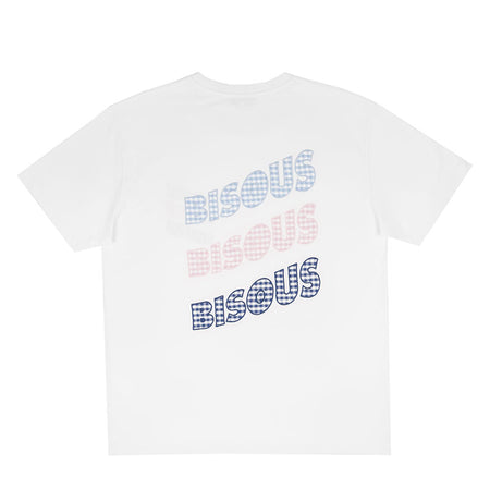 BISOUS SKATEBOARDS T-SHIRT SONICS VICHY White