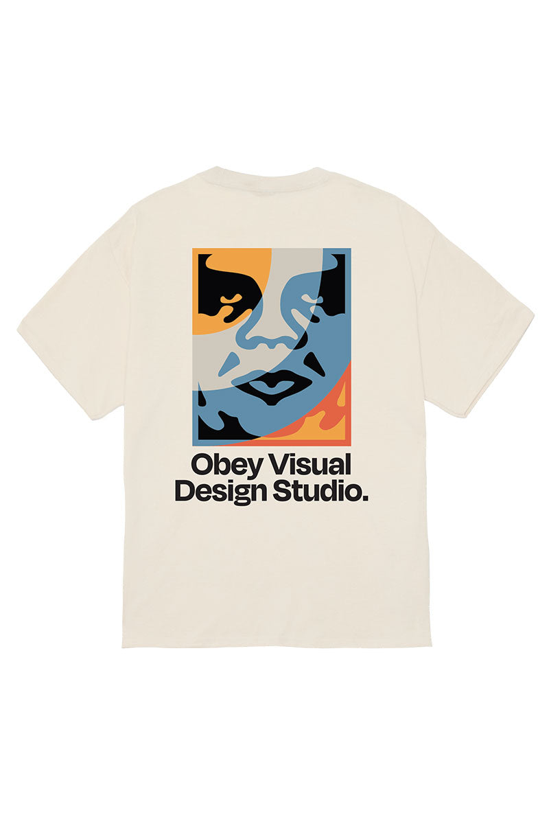 OBEY VISUAL DESIGN STUDIO T-SHIRT Cream